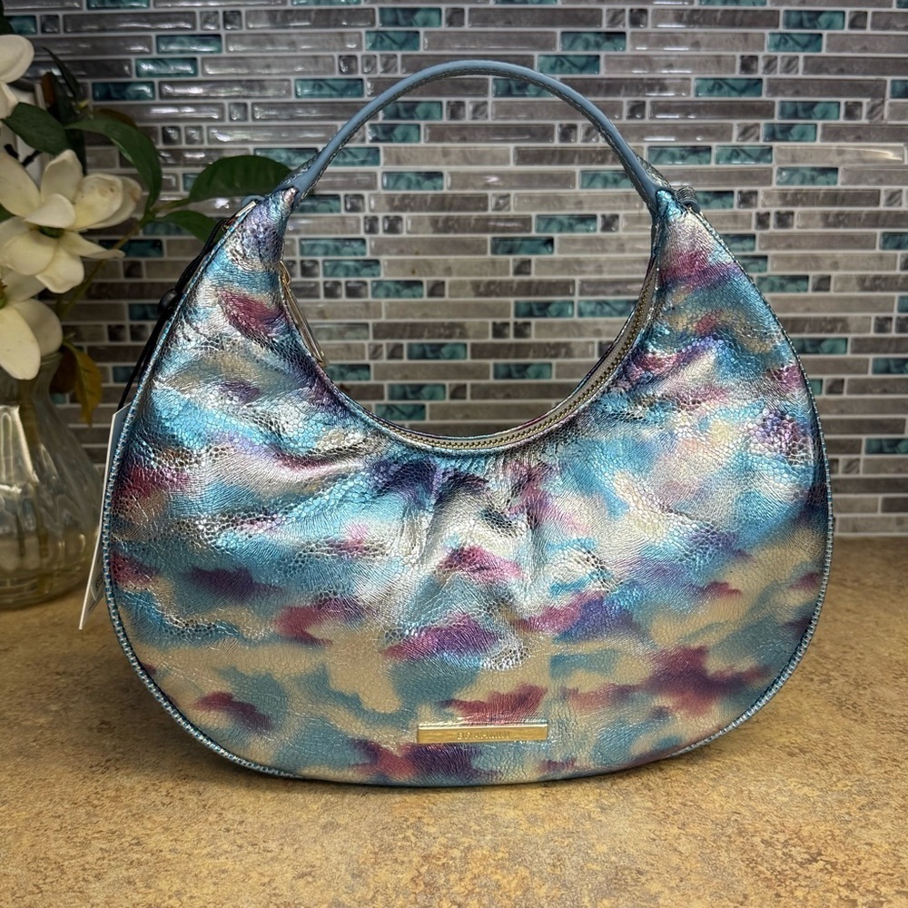 NWT Brahmin Mindy Multi Durango metallic blue purse - Picture 2 of 8